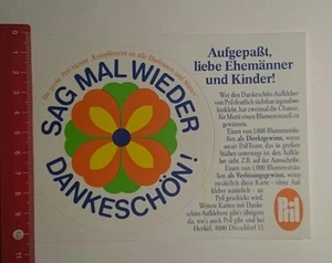 Aufkleber/Sticker: Pril sag mal wieder Dankeschön (141216139) - Bild 1 von 1