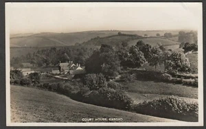 Postcard Exford near Winsford on Exmoor Somerset view Court House posted 1937 RP - Picture 1 of 2
