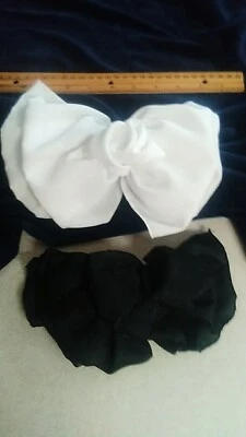 VTG Very Large Hair Bows One Anita Marie Hair Barrettes 8/6 Black 7/4 - Image 1 of 4