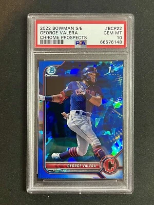 George Valera - 2022 1st Bowman Chrome SAPPHIRE #BCP-22 - PSA 10 GEM MINT - Image 1 of 2