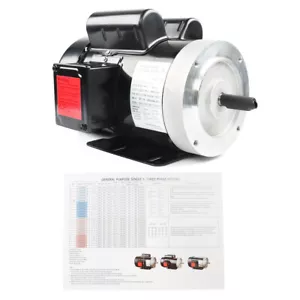 Electric Motor 56C Single Phase 2HP General Purpose Motor 115/230V 3450RPM New - Picture 1 of 20