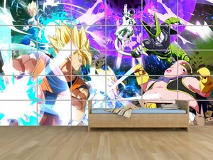 Dragon Ball Z Best Heroes Goku Kamehameha Giant Poster Huge Massive Room Kids - Picture 1 of 1
