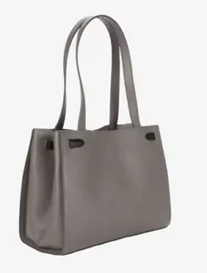 KATE SPADE NY LANE LAPTOP SATCHEL MINERAL GREY LEATHER NWT DUST BAG $348 - Picture 1 of 7