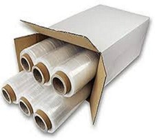 6 Bobine Film Estensibile Trasparente da 2,2Kg 50cm Pellicola Manuale - Rotoli 