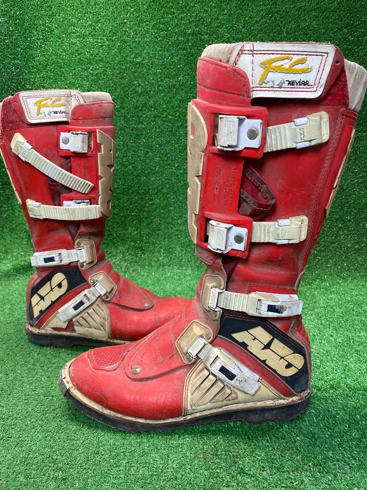 Vintage AXO Motocross boots Safford Favaro special edition (MX) - Size 9 Red Foto 1 de 4