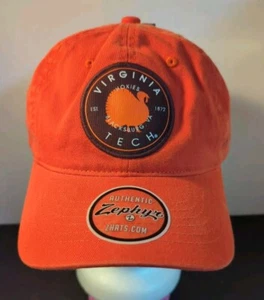 NWT Virginia Tech Hokies Orange Patch Zephyr Adjustable Campus Cap Hat Adult - Picture 1 of 8