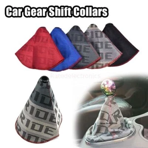 Manual Gear Stick Shift Knob Boot Cover Hyper Fabric Racing MT/AT Stitches - Foto 1 di 17