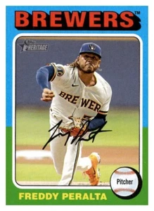 2024 Topps Heritage Short Print SP #73 Freddy Peralta Brewers - Picture 1 of 1