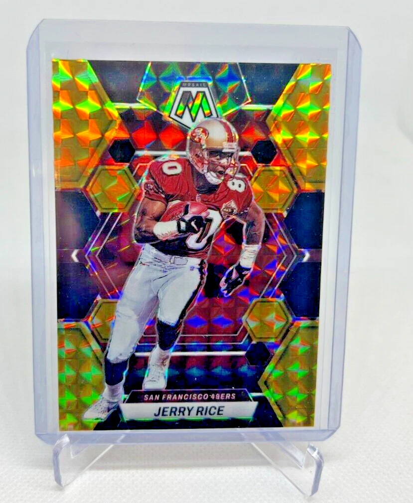 2023 Panini Mosaic JERRY RICE Black & Gold Choice Prizm 8/8 SSP #219 49ers