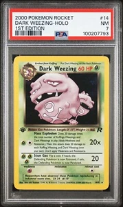 PSA 7 Weezing Holo #14 Rocket 1st Edition Pokemon Card 2000 - Picture 1 of 2