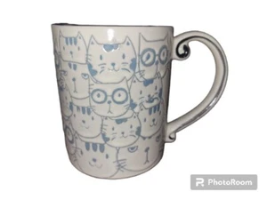 Tazza da caffè per gatti blu e bianca tazza da tè gattino tazza per gatti - Foto 1 di 3
