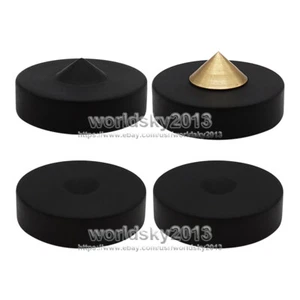 4 piezas Altavoz de ébano de 23 mm 33 mm Soporte de espigas Aislamiento Pies Almohadilla base - Imagen 1 de 11