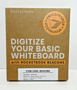 Rocketbook Digitize Your Basic Whiteboard Item Code: Beacons Orange Set of 4 NIB - Picture 1 of 3