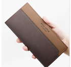 New Men's Wallet Large Capacity Multi Card Dual Color 30% Off Long Wallet