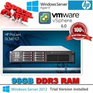 HP ProLiant DL380 G7 2x X5680 3.3GHz 6-core CPU 96GB RAM P410i 4x146GB SAS 15K - Picture 1 of 3
