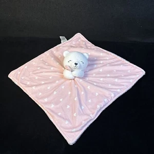 Carters Just One You rosa weiße Herzen Bär Lovey 14 Zoll Plüsch Stofftier Babydecke - Bild 1 von 7