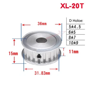 XL 20T Teeth Timing Belt Pulley AF Type D Hole Synchronous Wheel Slot Width 11mm - Picture 1 of 3
