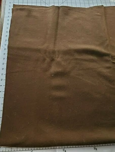 Darker Brown Wool Fabric piece 16 x 53 For Crafts Penny Rugs Ornaments  - Picture 1 of 2