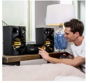 Bluetooth Home Audio Stereo System Speakers 700W FM Radio CD Player USB Record - Picture 1 of 7