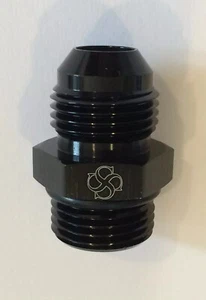 X811 -10AN Flare To -8 ORB O Ring Boss Adapter AN Fitting BLACK - Foto 1 di 1