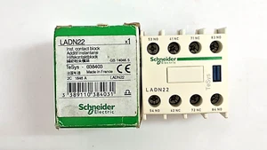 SCHNEIDER ELECTRIC AUXILIARY CONTACT BLOCK LADN22 2 PCS SET - Picture 1 of 6