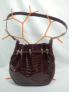 BORSA DONNA VINTAGE COCCODRILLO BIDENTE CALBERT SECCHIELLO Made in Italy - Foto 1 di 12