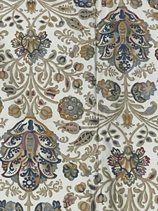 One Window Panel 84”x41" Ralph Lauren Marakesh Rug Curtain Lined 3” Rod Pocket - Picture 1 of 13