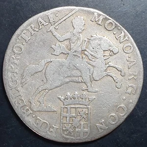 Netherlands Utrecht Half Ducaton Silver Horse Rider 1784 Fine - Picture 1 of 6