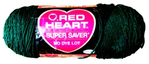 Yarn Hunter Green No Dye Lot Red Heart Super Saver Art E300 Color 0389 - Picture 1 of 6