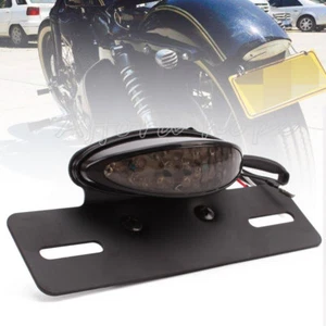 Smoke Lens Red Light License Plate Integrated Black Quad Tail Light Universal - Imagen 1 de 8