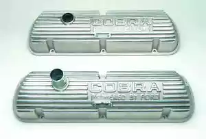 Shelby GT350 Mustang Cobra Open Lettered Original Style Valve Covers - Foto 1 di 3