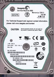 ST9160411ASG p/n: 9GEG42-300 s/n: 5TG.. QR: 100514991 160GB WU SATA A22-36 - Picture 1 of 3