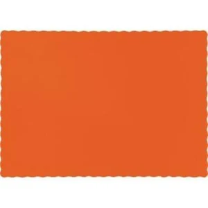 Orange Paper Placemats 50 Per Pack 9.5" x 13.5" Tableware Decorations Supplies - Picture 1 of 1