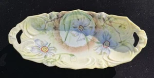 Gorgeous 1910 Germany Celery Plate Hand Painted Green Tones Prussia ? -O4 - Picture 1 of 10