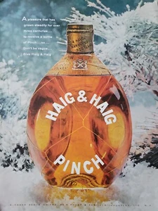 1958 Haig & Haig PInch scotch Whiskey whisky bottle vintage color ad - Picture 1 of 1