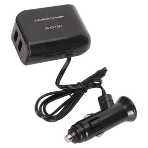 3.1A Cigarette Lighter Adapter Multiple Prote-ctions Reliable 2 Socket Cigare FY - Zdjęcie 1 z 22
