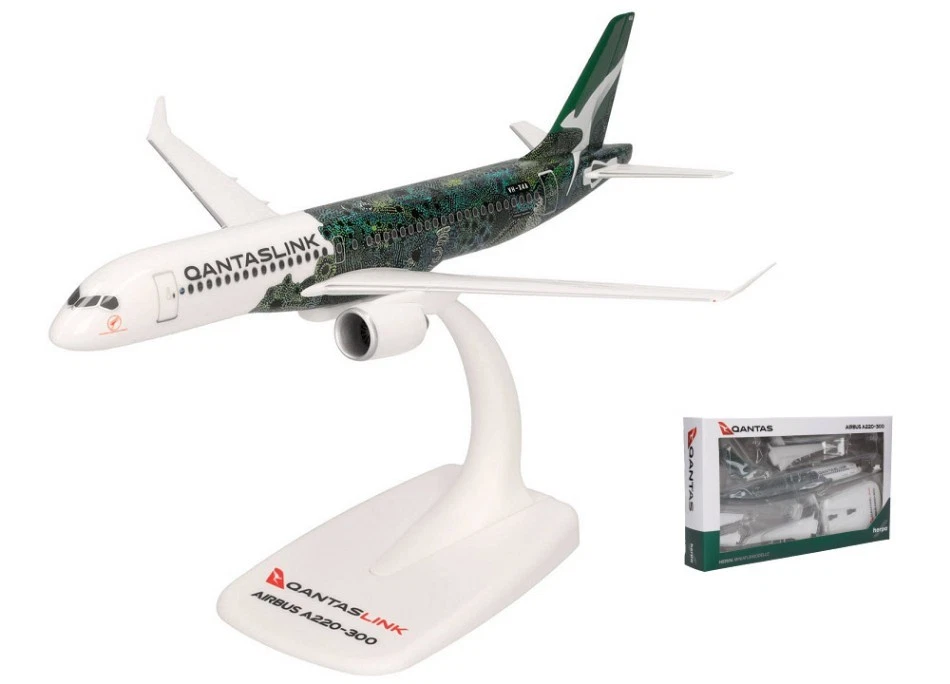 Modellini aerei di linea Herpa AIRBUS A220-300 QANTAS LINK FLYING ART 1:200 - Immagine 1 di 1