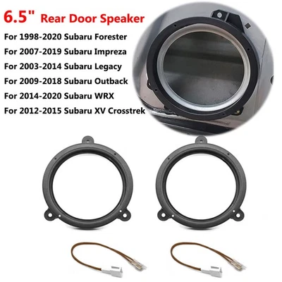 For 1998-2020 Subaru Forester 6.5" Rear Door Speaker Adapter Bracket w/ Harness - Image 1 of 4