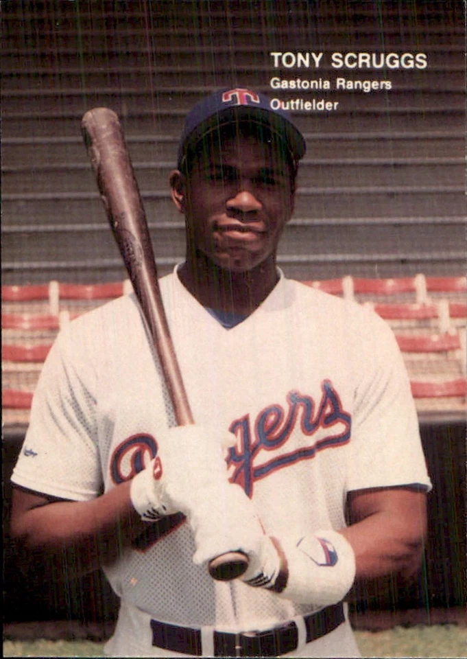 Tony Scruggs 1990 Best Minor League #19 RC Gastonia Rangers AutographDen - Image 1 of 2