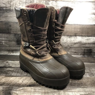 La Crosse ICEMAN Snow Boots  La Crosse Wool Insulated leather Snowmobile Boot 9 - Image 1 of 4