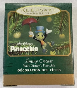 Hallmark 2001 Jiminy Cricket Disney Pinocchio Miniatur Andenken Ornament Neu im Karton - Bild 1 von 2