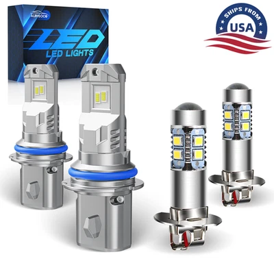 4x For Nissan Xterra 2000 2001 LED Headlight High/Low Fog Light Bulbs Combo - Image 1 of 4