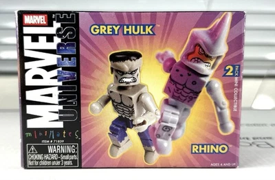 Marvel Minimates Grey Hulk & Rhino - Art Asylum Nuevo en caja sellado Foto 1 de 4