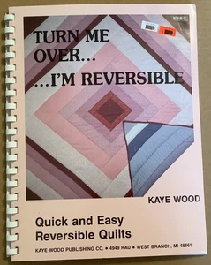 VG 1988 Spiral Turn Me Over I'm Reversible by Kaye Wood Easy Reversible Quilts - Imagen 1 de 9