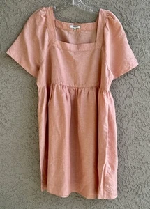 Madewell Damen Kleid Leinenmischung Allie Mini Koralle Lachs Rosa Größe L - Bild 1 von 7