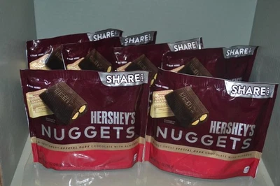 (6) Hershey's Nuggets ESPECIAL OSCURO Chocolate Almendras, Paquete compartido, 10,1 oz 02/26 Foto 1 de 2