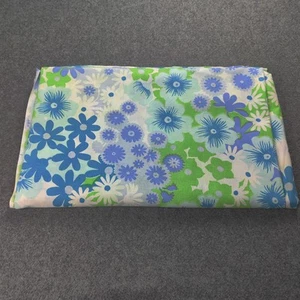 Burlington House Gold Star Twin Flat Sheet Blue Mod Floral Never Iron 72x104 - Bild 1 von 6
