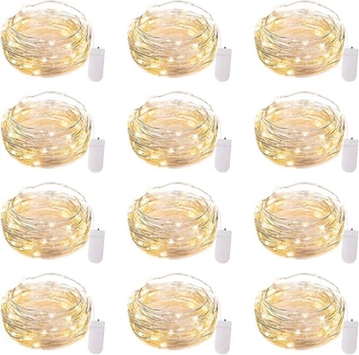 Brightown упаковка из 12 светодиодных гирлянд на батарейках - 7 футов 20 светодиодов Wa - Изображение 1 из 4