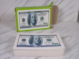 Billetes de Cien Dólares Tarjetas de Juego Novedad 54 Cartas - M1 - Imagen 1 de 6