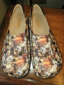 Alegria PG Lite Professional Comfort Slip-On Shoes Women’s Size 38 Dog Print - Picture 1 of 11